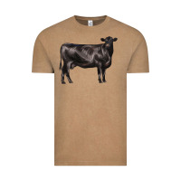 Vintage Coffee black angus cow Vintage Tee - LillyAllenDesigns