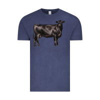 Vintage Denim black angus cow Vintage Tee - LillyAllenDesigns