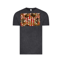 Vintage Black america, cowhide, leopard backgraund Vintage Tee - JahusDesignShop