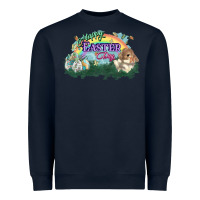 Navy Happy Easter Day rainbow Heavyweight Sweatshirt - HowdyJamesFarm
