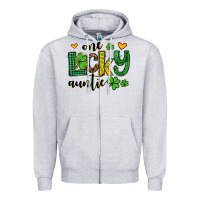One Lucky Auntie St. Patrick's Zipper Hoodie | Teevron
