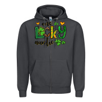 Smoke One lucky auntie St. Patrick's Zipper Hoodie - OliviaCreatesArt