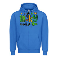 True Royal One lucky auntie St. Patrick's Zipper Hoodie - OliviaCreatesArt