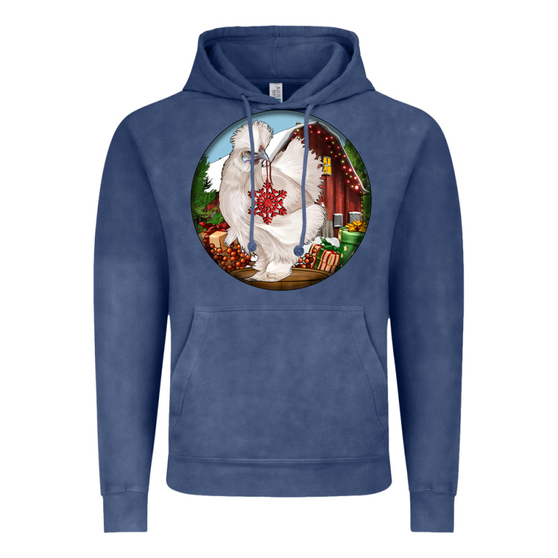 Silkie Chicken Christmas Vintage Hoodie by LillyAllenDesigns | Teevron