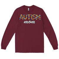 Burgundy Autism mom Long Sleeve Tee - Bettercallsaul