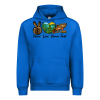 Cobalt Peace Love Brown Trout Urban Hoodie - LillyAllenDesigns