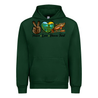 Foreset Green Peace Love Brown Trout Urban Hoodie - LillyAllenDesigns