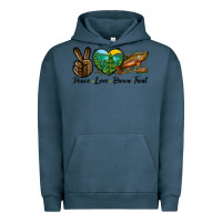 Pigment Midnight Navy Peace Love Brown Trout Urban Hoodie - LillyAllenDesigns
