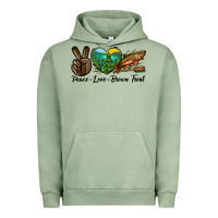 Pigment Oil Green Peace Love Brown Trout Urban Hoodie - LillyAllenDesigns