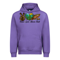 Tulip Peace Love Brown Trout Urban Hoodie - LillyAllenDesigns