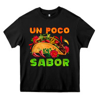 Black un poco sabor with taco and pepper Heavy Core Tee - AdoDesignShop