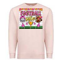 Pale Pink football sister tumbler Premium Sweatshirt - BundleAndBundleShop
