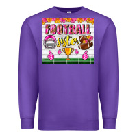 Purple football sister tumbler Premium Sweatshirt - BundleAndBundleShop