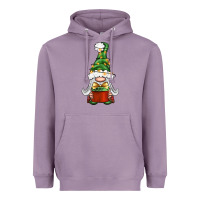 Lavender Christmas Gnome With Gift Heavyweight Hoodie - BundleAndBundleShop