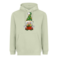 Matcha Christmas Gnome With Gift Heavyweight Hoodie - BundleAndBundleShop