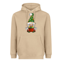 Mushroom Christmas Gnome With Gift Heavyweight Hoodie - BundleAndBundleShop