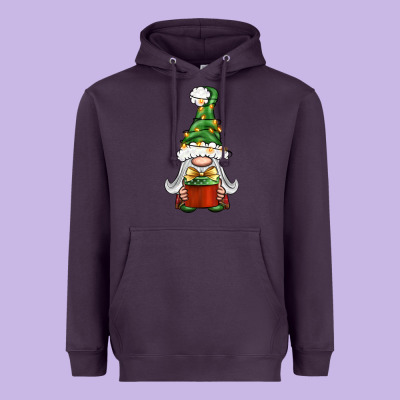 Christmas Gnome With Gift Heavyweight Hoodie Designed By Bundleandbundleshop