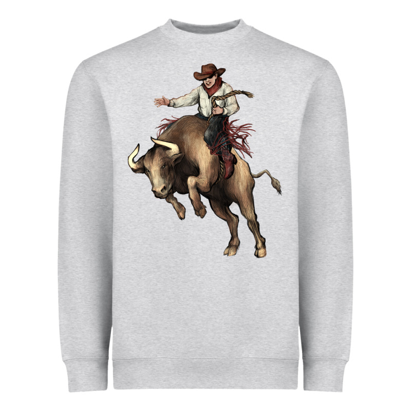 Cowboy Bull Rodeo Heavyweight Sweatshirt by HowdyJamesFarm | Teevron