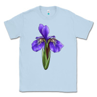 Dusty Blue Iris Flower Classic Tee - LillyAllenDesigns