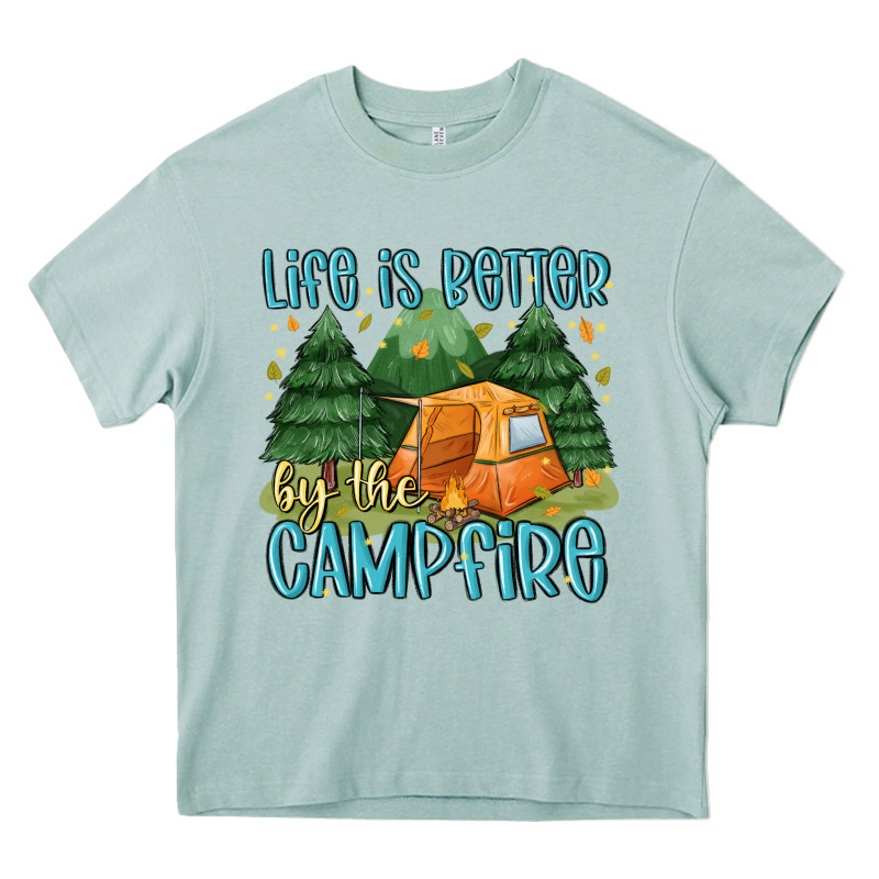 Life Is Better By The Camp Fire Heavy Core Tee by MaliasSmallBusiness | Teevron