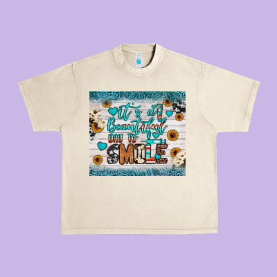 It’s A Beautiful Day To Smile Urban Heavy Tee Designed By Jahusdesignshop