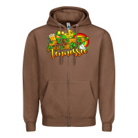Chestnut St. Patrick's Tennessee map Zipper Hoodie - OliviaCreatesArt