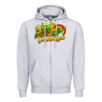 Heather Grey St. Patrick's Tennessee map Zipper Hoodie - OliviaCreatesArt