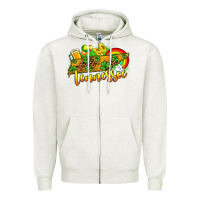 Oatmeal Heather St. Patrick's Tennessee map Zipper Hoodie - OliviaCreatesArt