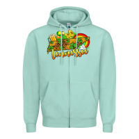 Seafoam St. Patrick's Tennessee map Zipper Hoodie - OliviaCreatesArt