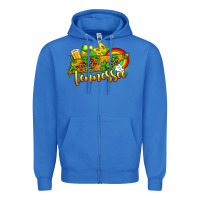 True Royal St. Patrick's Tennessee map Zipper Hoodie - OliviaCreatesArt
