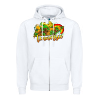 White St. Patrick's Tennessee map Zipper Hoodie - OliviaCreatesArt