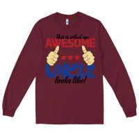Burgundy Awesome uncle Long Sleeve Tee - Bettercallsaul