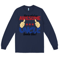 Navy Awesome uncle Long Sleeve Tee - Bettercallsaul