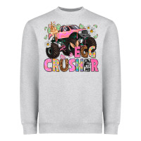 Heather Grey Egg crusher Easter Day Heavyweight Sweatshirt - HowdyJamesFarm