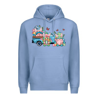 Colony Blue Easter gnomes truck Premium Hoodie - OliviaCreatesArt