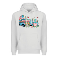Dove Grey Easter gnomes truck Premium Hoodie - OliviaCreatesArt
