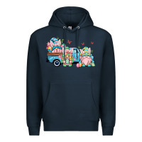 Navy Easter gnomes truck Premium Hoodie - OliviaCreatesArt