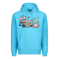 Ocean Blue Easter gnomes truck Premium Hoodie - OliviaCreatesArt