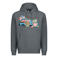 Rock Easter gnomes truck Premium Hoodie - OliviaCreatesArt
