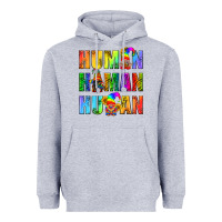 Heather Grey Human Pride Lgbt Heavyweight Hoodie - BundleAndBundleShop