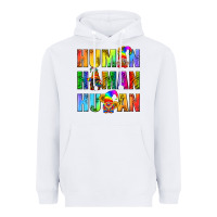 White Human Pride Lgbt Heavyweight Hoodie - BundleAndBundleShop