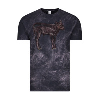 Cloud Black Black Angus Calf Illustrations Vintage Tee - LillyAllenDesigns
