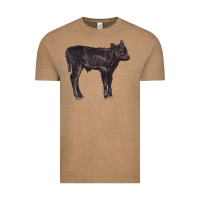 Vintage Coffee Black Angus Calf Illustrations Vintage Tee - LillyAllenDesigns