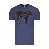 Vintage Denim Black Angus Calf Illustrations Vintage Tee - LillyAllenDesigns