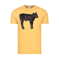 Vintage Mustard Black Angus Calf Illustrations Vintage Tee - LillyAllenDesigns