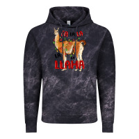 Cloud Black christmas llama Vintage Hoodie - LillyAllenDesigns