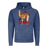 Vintage Denim christmas llama Vintage Hoodie - LillyAllenDesigns