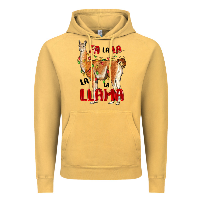 Christmas Llama Vintage Hoodie by LillyAllenDesigns | Teevron