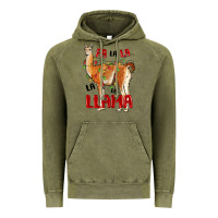 Vintage Olive christmas llama Vintage Hoodie - LillyAllenDesigns
