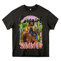 Asphalt cowgirl summer Heavy Core Tee - MaliasSmallBusiness